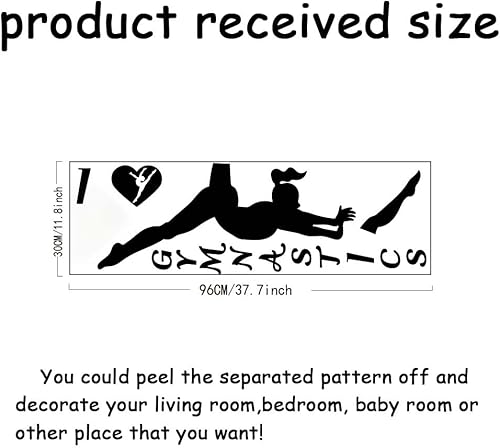 SUPERDANT Gymnastik Wandaufkleber Schwarze Wandkunst Wandbilder Selbstklebende Wandaufkleber Sport Wanddekoration Wasserdichte Wanddekoration Für Zuhause Wohnzimmer Schlafzimmer Arbeitszimmer - Cheap-Us
