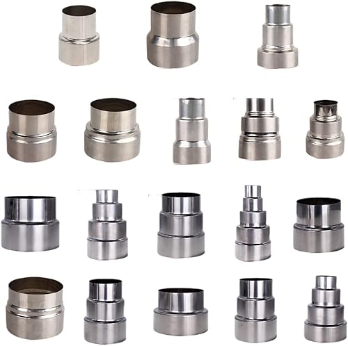 Reduzierung, Liner-Reduzierstück/Rohrverbinder, Edelstahl-Rauchverbinder, Rohrerweiterung aus Stahl Kaminadapter, Ofenrohr zum Anschluss von Umwandlungsrohr, Kaminrohradapter, 1 Stück Ø 80 mm/Ø 70 mm - Cheap-Us