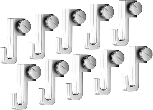 Bilderhaken Mini für Bilderschienen Galerieschienen - Tragkraft 4kg - Set 10 Stück verstellbare Bildaufhänger von Hang-it - Cheap-Us