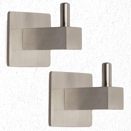 ID Dinkel 2 Kleiderhaken EDELSTAHL gebürstet Garderobenhaken Wandhaken Haken - Cheap-Us