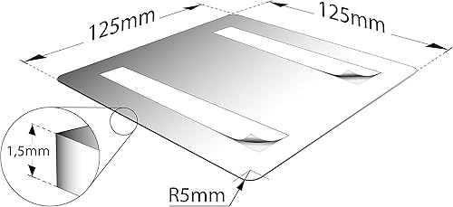 Türschilder24 XXL Schild - Türschild (B) • 125 x 125 mm • Dusche • 1,5 mm Aluminium Vollmaterial • 100% Made in Germany (Dusche Herren) - Cheap-Us