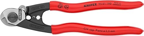KNIPEX Drahtseilschere geschmiedet mit Kunststoff überzogen 190 mm 95 61 190 - Cheap-Us