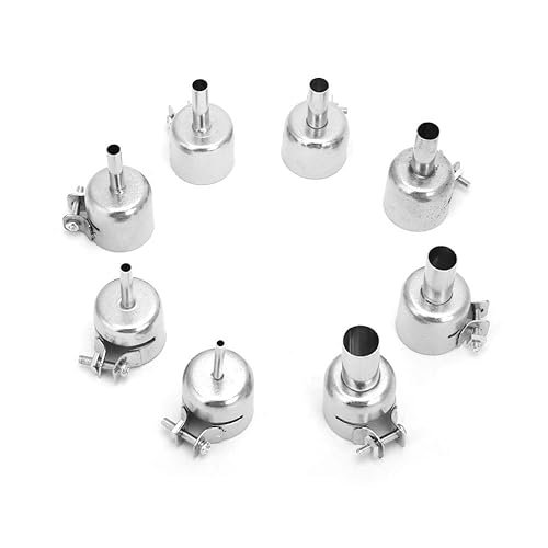 8-teiliges Edelstahl-Heißluftpistolen-Runddüsen-Set für 850, 850A, 852, 852D, 852D+, 950 und Luftpumpen-Heißluftschweißtisch - Cheap-Us