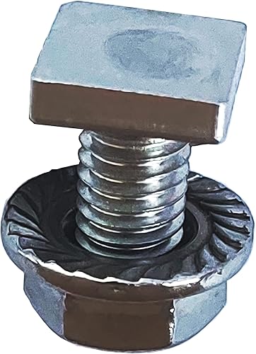 GAO Flora 50 Vierkantschrauben mit Flanschmutter M6x12 für Gewächshaus Flachkopfschrauben Kopf 10x10x2,5 mm - Cheap-Us