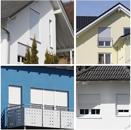 5 x Rollladenpanzer Lamelle Profil Ersatz für Rollladen Rolladen Ersatzlamelle in Mini oder Maxi, Farbe: grau, weiß oder beige (grau [47], K37P - 198cm) - Cheap-Us