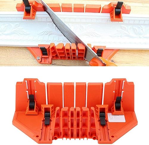 Säge-Gehrungslade, Kunststoff-Klemm-Gehrungslade mit Klemme zum Schwenken der Säge für Erker - Cheap-Us