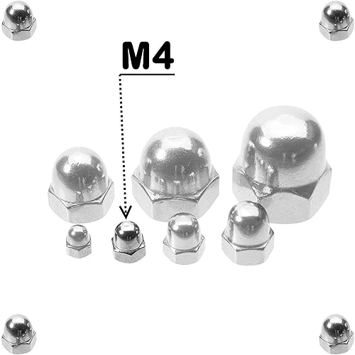 50 Stück M10 Hutmuttern Edelstahl Sechskant DIN 1587 hohe Form A4 V4A Muttern - Cheap-Us