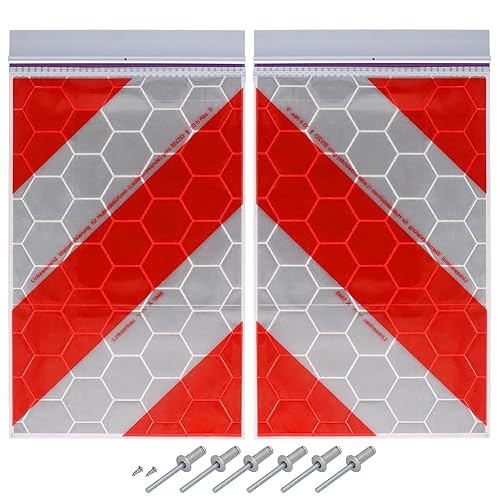 Ladebordwand Warnflaggen Satz mit Halter Warnmarkierung Ladebühne Hebebühne LKW - Cheap-Us