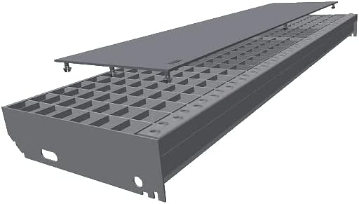 Gitterrostauflage Oberfläche glatt 800x200mm grau - Cheap-Us
