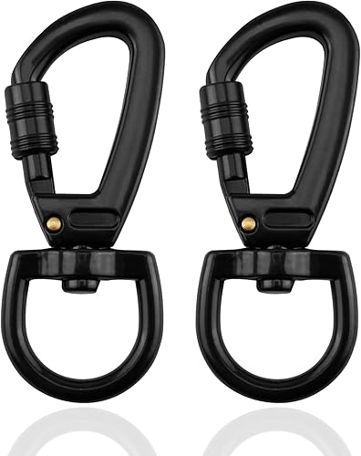 2 Stück Karabinerhaken mit Drehgelenk, Karabiner für Hundeleine Wirbelkarabiner, 360-Grad Wirbelkarabiner für Bergsteigen und Schlüsselbund, für Outdoor-Aktivitäten und Sicherung von Ausrüstung - Cheap-Us