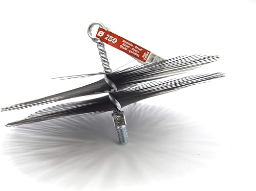 PYRO FEU 862601 Kaminkopf, Stahl, 200 mm, metrisches Gewinde 12, Grau - Cheap-Us