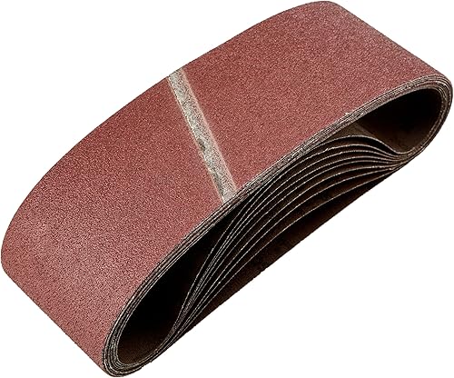 Bosch 9tlg. Schleifband-Set verschiedene Materialien (Körnung 60/80/100, 75 x 533 mm, Zubehör für Bandschleifer) - Cheap-Us