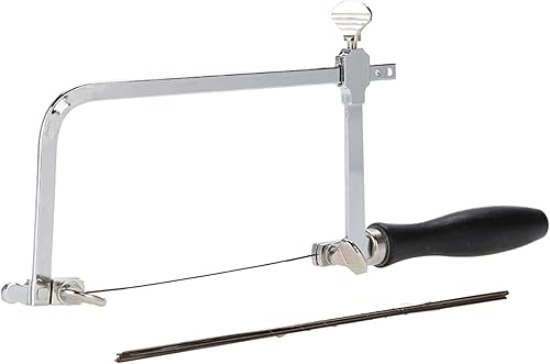 Schmucksäge-Set, Verstellbarer Juwelier-Sägerahmen, Sägebogen, U-Form, Bügelsäge, Heimwerker-Handwerkzeuge, Schmuckherstellungs-Set, 12 Stück, Spiralsägeblätter,(Säge plus 12 Sägeblatt) - Cheap-Us