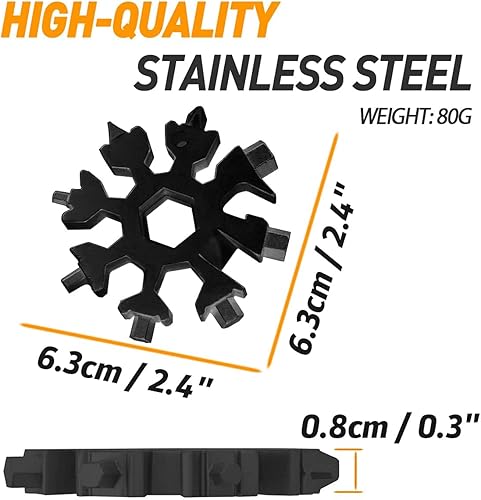 Hinshark Geschenke für Männer, Valentinstag Geschenke für Männer/Ihn, 18 in 1 Schneeflocken MultiTool Gadgets für Männer, Männer Geschenke für Papa, Geburtstagsgeschenk für Männer, Vatertagsgeschenk - Cheap-Us