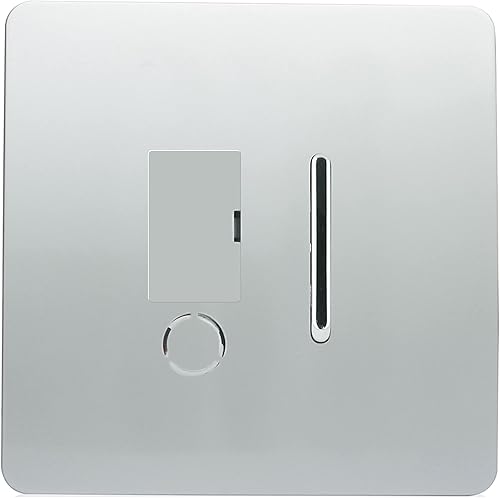 Trendi Art-FSSI Kunstvoller moderner glänzender Schalter mit abgesichertem Stichleiter, silberfarben - Cheap-Us