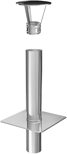 Schornsteinverlängerung Kaminverlängerung einwandig DN Ø 160 mm 0,5 m - Cheap-Us