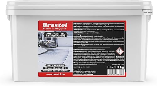 STREUSALZ PREMIUM mit Langzeitwirkung 5 kg - schnell wirkendes Auftaumittel, Streumittel, Tausalz, Auftausalz, Streugut, Auftaugranulat – Reinstes Calciumchlorid, Effektiver als Natriumchlorid! - Cheap-Us