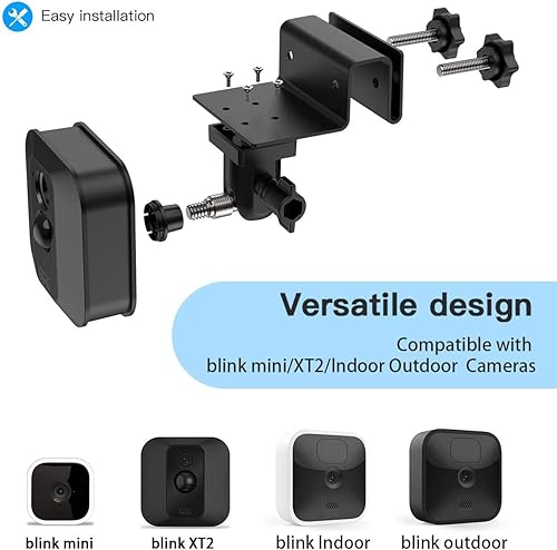 TIUIHU Wetterfeste Dachrinnenhalterung für Die neue Blink Outdoor Blink outdoor 4 Blink XT/XT2,Verstellbarer Aluminiumbügel Zubehör for Blink Camera(1 Pack, schwarz) - Cheap-Us