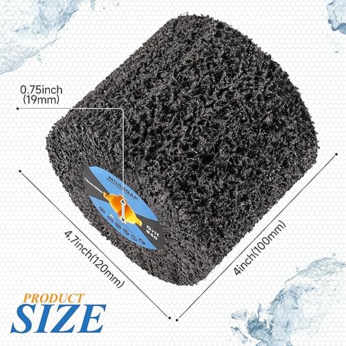 MOGRQAP Schleifwalze Bürste 120 x 100 x 19 mm Körnung 60 Schleifhülsen, Schleifrolle Bürste Schleifwalzen für Satiniermaschine Holz Metall Oberfläche Polieren - Cheap-Us