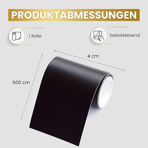 Bordüre selbstklebend, 4cm breit & 5m lang, 1 Rolle für die Wand in Wohnzimmer & Schlafzimmer (weiß mit Struktur) - Cheap-Us