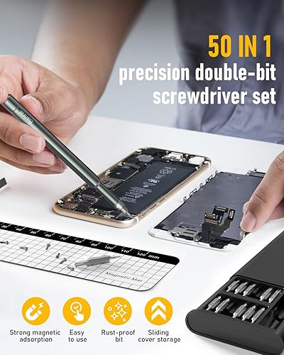 Mini Elektrisch Schraubendreher Set - 72 in 1 Präzisions Electric Screwdriver - Akku Schraubendreher mit 5 Gänge Magnetish Elektro Schraubendreher für Brillen, Uhrm, Handy, Laptop Reparatur - Cheap-Us