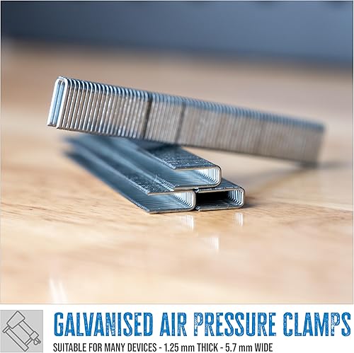 Güde 40254 Nagler-Klammern 22 mm (verzinkter Stahl, 1,25 mm Klammern Stärke, 22 mm Länge, 5,7 mm Nagelbreite, 2500 Stück pro Verkaufseinheit, Kompatibel mit handelsüblichen Nagelpistolen) - Cheap-Us