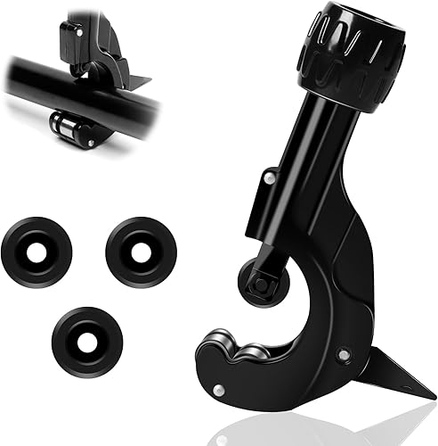 Rohrschneider Rohrabschneider Ø3-35mm, Kupferrohrschneider mit 3 Stück Ersatz Schneidrad und Entgrater,Kugellagerrohrschneider für alle Gängigen Metalle wie Dünner Edelstahl Stahl Kupferrohr Aluminium - Cheap-Us