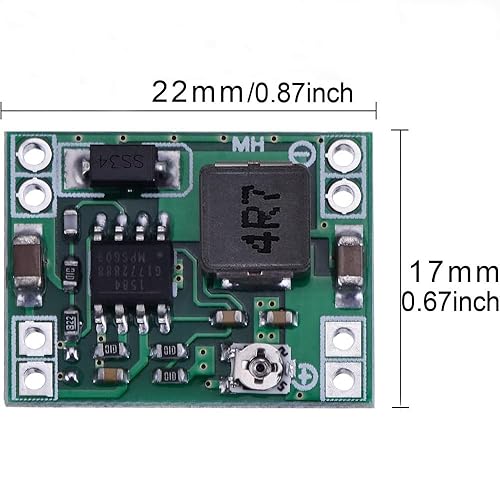 Greluma 6 STK MP1584EN Step Down Buck Konverter Einstellbar DC-DC 4,5-28V bis 0,8-20V Spannungsregler Modul 24V bis 12V 9V 5V 3V - Cheap-Us