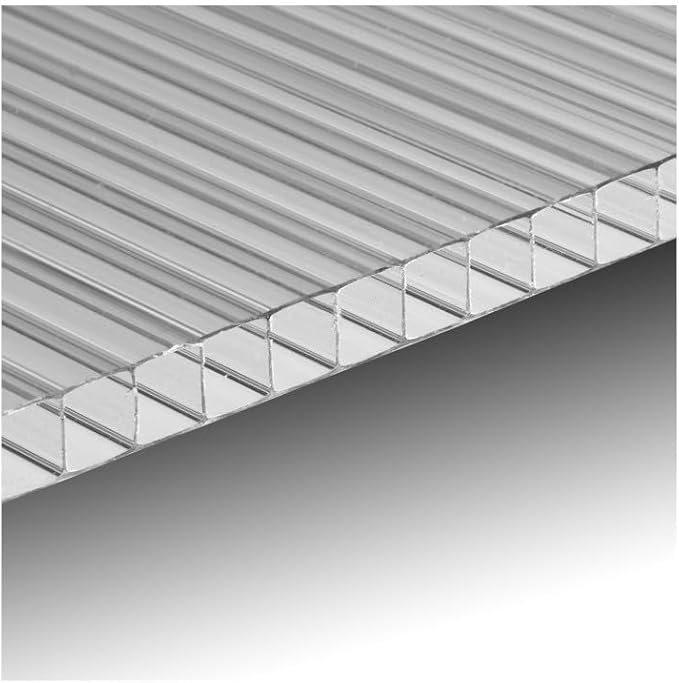 Polycarbonat Hohlkammerplatte Stärke 10 mm 200 x 98 cm transparent - Cheap-Us