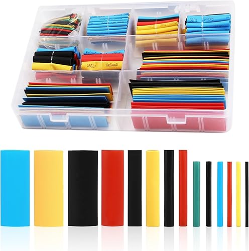 800 Stück Schrumpfschlauch Set, 2:1 Verhältni Schrumpfschläuche Farbig Wärmeschrumpfschlauch Wasserdicht Heat Shrink Tubing Electric Insulation Isolierung mit Box - Cheap-Us