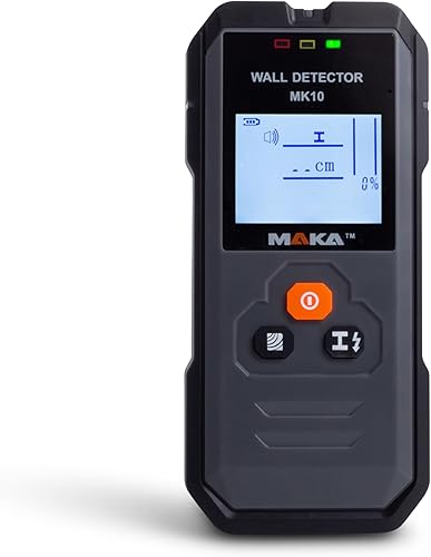 MAKA Digitaler Leitungssucher - Erkennung von Kupfer, Metall, Holz & Wechselstromleitungen bis zu 120 mm mit hörbarer Warnung - Multifunktionaler Wandscanner - Rohrsucher - Cheap-Us