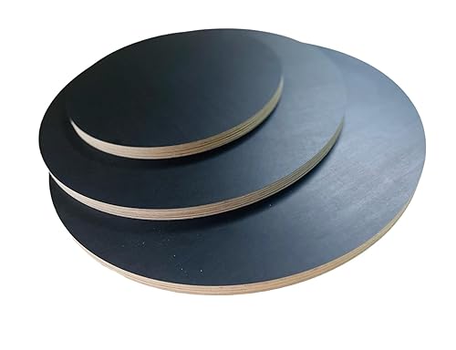 DeinZuschnitt24 Runde Holzplatte 15 mm (300 mm) - Wasserfest & Vielseitig einsetzbar für Möbel, Anhänger und mehr! - Cheap-Us