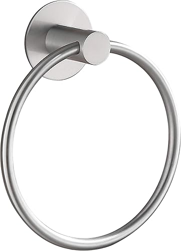 Hoomtaook Handtuchhalter Ohne Bohren Handtuchring Ohne Bohren, Selbstklebend, Edelstahl, Kein Schaden Wandmontage, Rostfrei, Gebürstetes Finish - Cheap-Us