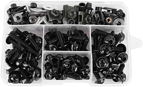 177 Stück Motorrad Verkleidung Bolzen Kit,Motorrad Windschutzscheibe Verkleidungsschrauben Karosserie Schrauben Set Universal M5 M6 Fit Für Sport Bikes 1098 schrauben - Cheap-Us