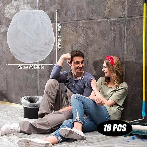 5 Stück Farbsiebbeutel 5 Gallonen, Weiß Feinmaschig Farbfilterbeutel Elastische Öffnung Eimer-Filterbeutel für Hydrokultur Malerei Gartenarbeit - Cheap-Us