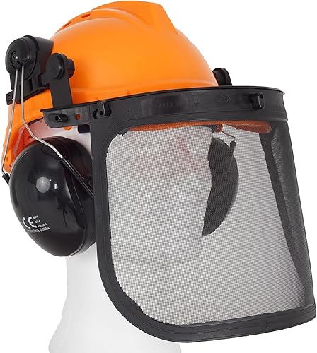 Forsthelm Forstschutzhelm mit Visier und Gehörschutz Schutzhelm Größe verstellbar 50-66 cm Sicherheitshelm Sägehelm - Cheap-Us