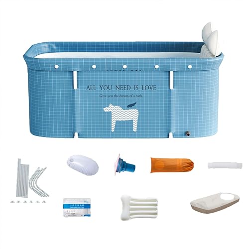 OUCRIY Faltbare Badewannen für Erwachsene, 120x55x50cm, PVC, Rechteckig, BATHTUB, Ideal für heiße und kühle Bäder - Cheap-Us