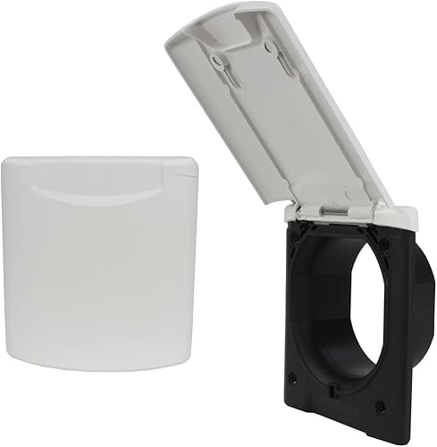 ABL Universal Außendose Leerdose Vorzeltsteckdose Leitungsdurchführung Wohnmobil Wohnwagen mit Magnetdeckel weiß - Cheap-Us