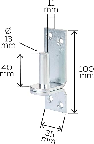 Alberts 311315 Kloben auf Platte | in den Ausführungen mit DI oder DII-Haken | galvanisch verzinkt, dickschichtpassiviert | Dornmaß Ø20 mm | Platte 167 x 60 mm - Cheap-Us
