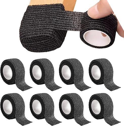 Misuyue Filzgleiter Selbstklebend, 8 Rollen Stuhlbeinschoner, Möbelgleiter, Stuhlbein Bodenschoner für Stühle von Geräusche und Kratzer Beseitigen (0,98 x 177 Zoll, Schwarz) - Cheap-Us