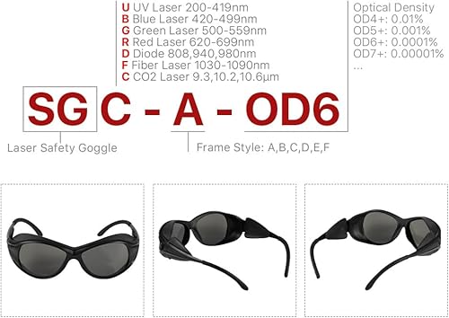 Cloudray CO2 Schutzbrillen 10600nm Laser Safety Glasses CO2 Laser Safety Goggles OD6 CE Protective Goggles for CO2 Laser Cutting Engraving Machine - Cheap-Us
