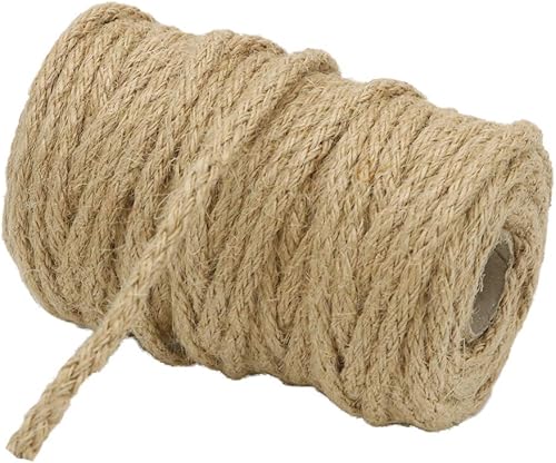 Vivifying Schnur, 20M 5 mm Geflochtene Kordel für Garten, Geschenke, DIY Handwerk (Braun) - Cheap-Us