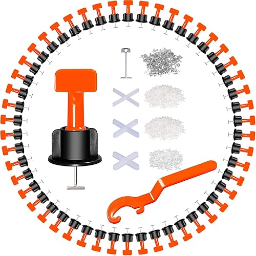 1304 Stück Schwenkbar Fliesen Nivelliersystem Fliesen Nivelliersystem 2mm Fliesen Nivelliersystem 3mm Fliesenkreuze 1,5mm Auswechselbare Stahlstifte Nivelliersystem Fliesen Fliesen Abstandshalter - Cheap-Us