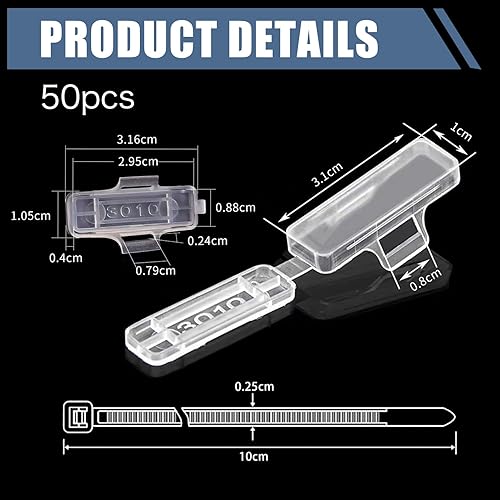 Transparent Kabeletiketten Erkennungsbox Kabel Beschriftung Kabelbinder Tags Box Transparent Wiederverwendbaren Kabeletiketten Transparenter Kabelmarkierer – Hochwertige Kabelmarkierer (100) - Cheap-Us