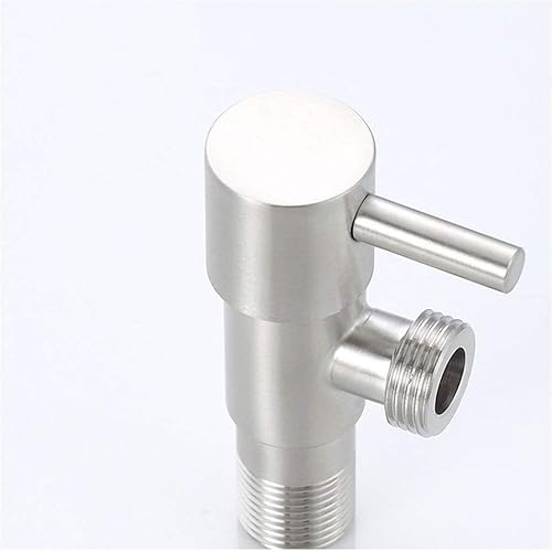 DN15 SUS304 Edelstahl Gebürstet Triangle Wasser-Heizung WC-Becken Schüssel Mit Warmen Und Kalten Eckventil, Nutzung For Badezimmer-Küche Balkon - Cheap-Us