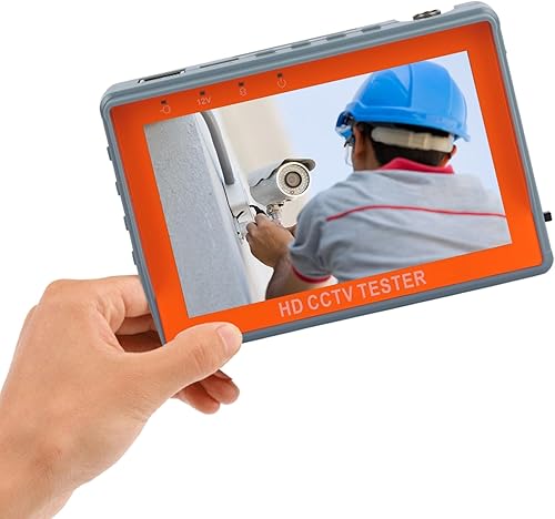 POMIACAM 4 in 1 CCTV Tester Support 720P/1080P/3mp/4mp/5mp/8MP AHD, TVI, CVI & CVBS Analog Camera, Security Video Monitor with 4.3 inch LCD Screen DC12V 1A Power Output, UTP Cable Tester, PTZ Control - Cheap-Us