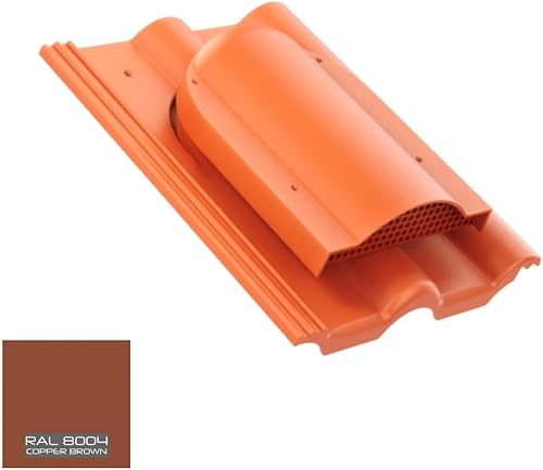 Flachlüfter für Nelskamp Finkenberger, IBF Vojens - Doppelrömer Dachziegel (RAL 8004 - Ziegelrot) - Cheap-Us