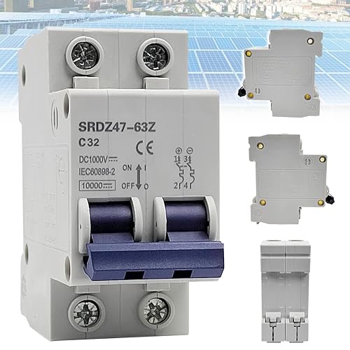 DC Leitungsschutzschalter Mini, 2P 1000V Leitungsschutzschalter 32A, DZ47-63Z PV Anlage DC Trennschalter, Sicherungsautomat - Cheap-Us