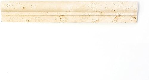 Borde Bordüre Travertin Naturstein beige Profil Chiaro Antique für WAND BAD WC DUSCHE KÜCHE Mosaikmatte Mosaikplatte - Cheap-Us