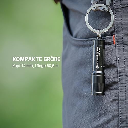 OLIGHT I3E EOS Mini LED Taschenlampe Schlüsselanhänger 90 Lumen und 44m Reichweite, kleine Flashlight Schlüsselbund Handlampe Wasserdicht IPX8, AAA Batterie, für Camping, Wandern - Cheap-Us